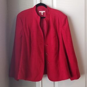 JM Collection Red Blazer Size 22 W